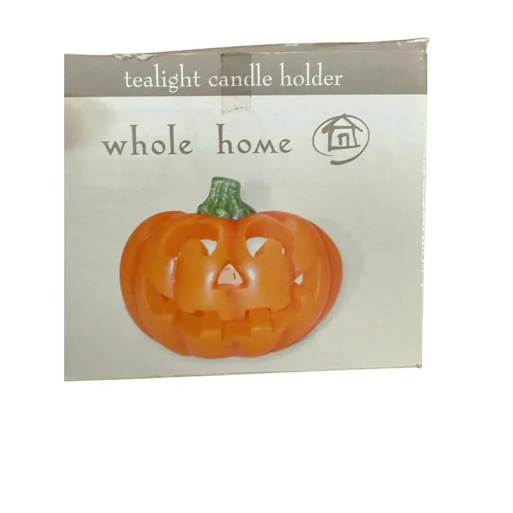 Vintage Whole Home Tea light‎ cancle holder pumpkin